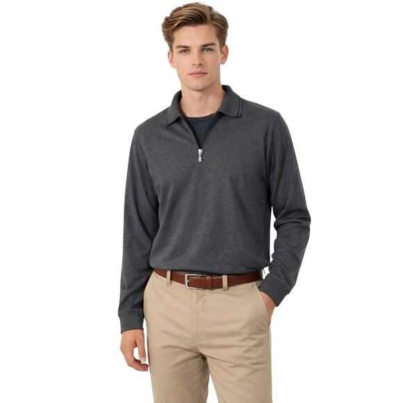 Bogner Other - Men's Bogner Lufthansa First Class Quarter Zip Long Sleeve Shirt XL Gray Luxury